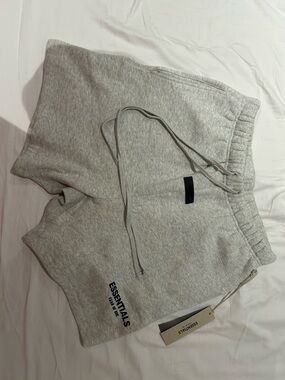 Essentials Heather Gray Logo Sweatshorts